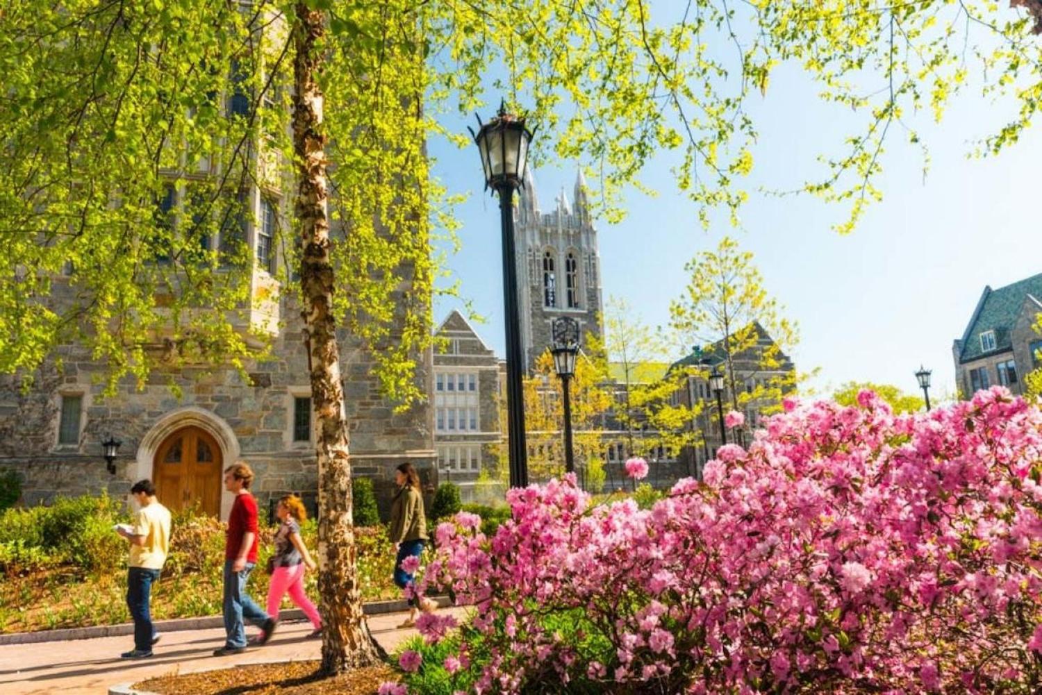 gasson reflected in a student's glasses