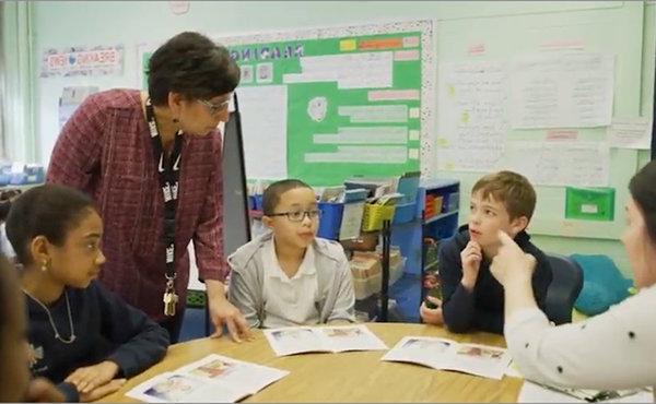 students and a teacher