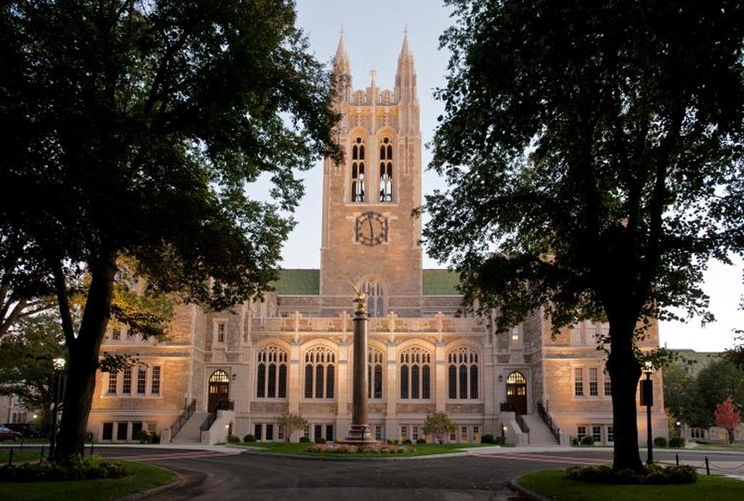 Gasson Hall at twilight